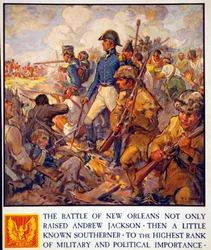 Andrew Jackson under slaget vid New Orleans, pub. 1922